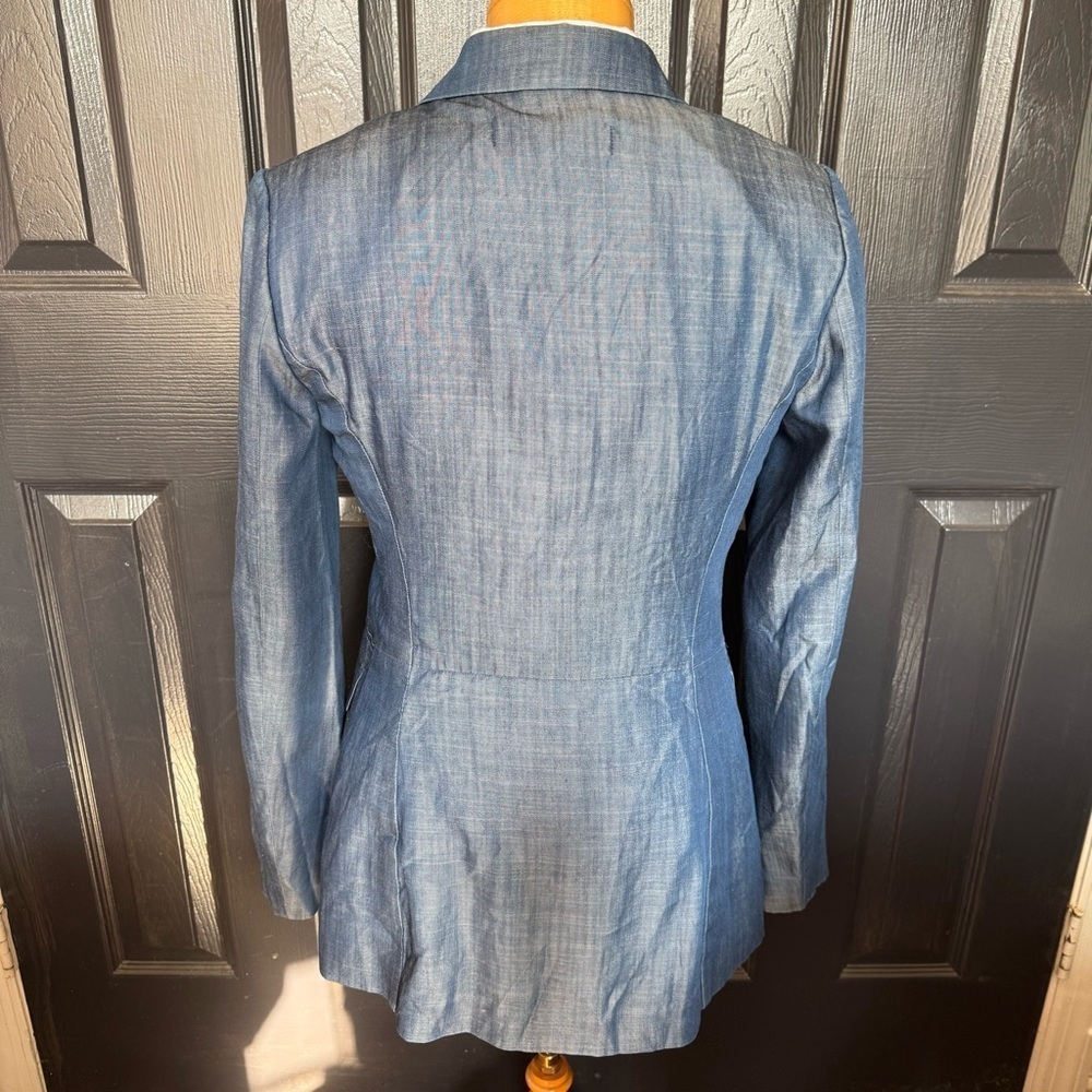 Classic Single-Button Navy Blue Blazer - Picture 10 of 16
